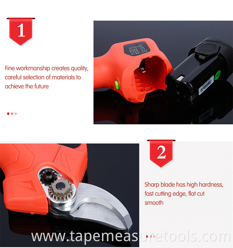 Portable high-quality professional SK5 steel cordless tree pruner electric pruning shears